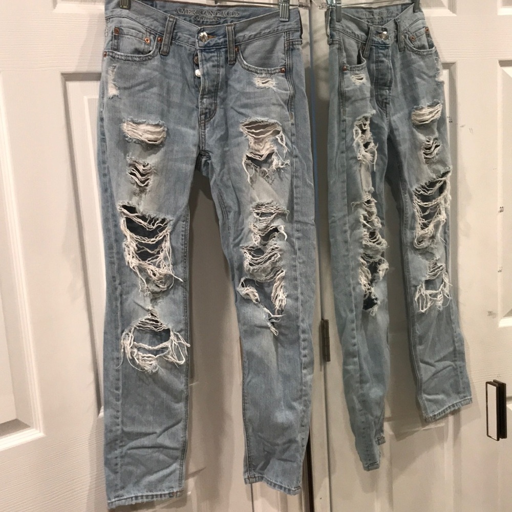Light wash ripped jeans